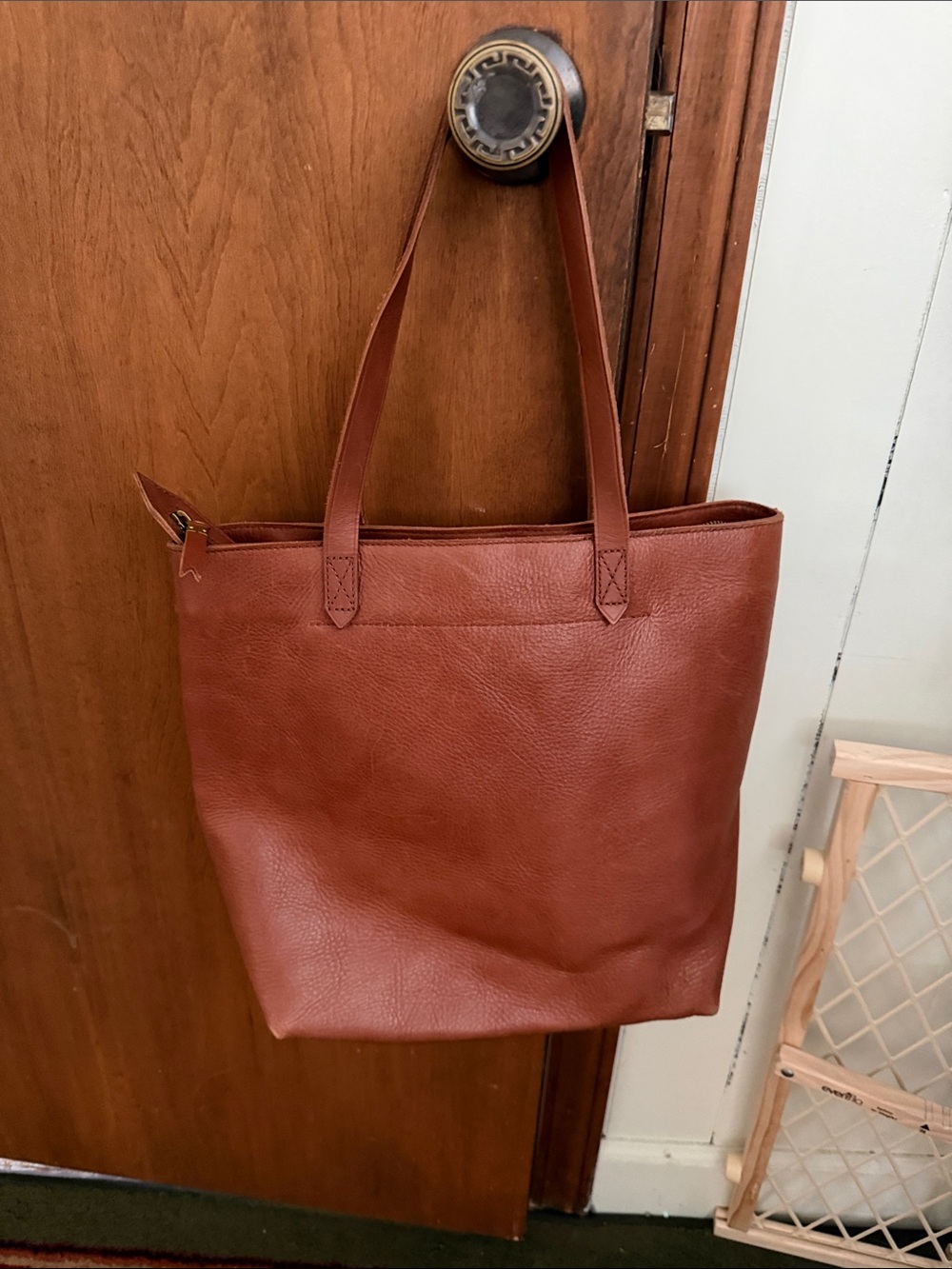 Madewell 100% Cows Leather Transport Tote Tan Medium - Picture 3 of 10